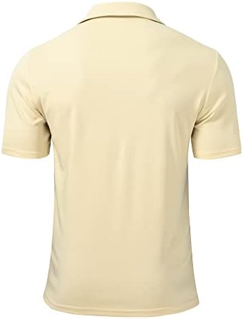 Мъжки ризи Поло YuKaiChen С Къс ръкав, Бързосъхнеща Тениска За Голф и Тенис, Однотонная Проста Основна Риза с къси ръкави