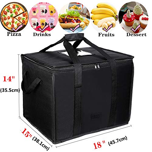 Qichebox Множество Изолирани чанта за доставка на храна за транспортиране -Сгъваема Тежкотоварни чанта за