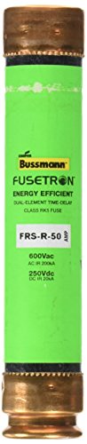 Bussmann FRS-R-50 Tron FRS-R Энергоэффективный предпазител Без индикация на забавяне, 600 v ac /250 dc, 50 Ампера