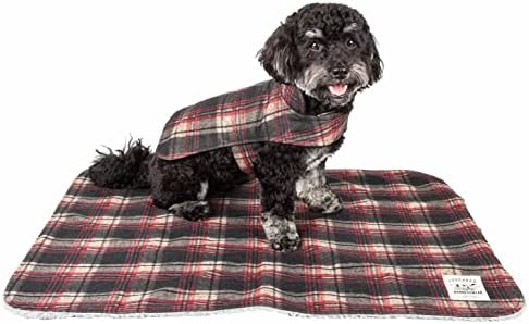 Яке за кучета Touchdog ® 2-в-1 в клетка от шотландки със съответните обратим подложка за кучета - Палто за кучета има закопчалка