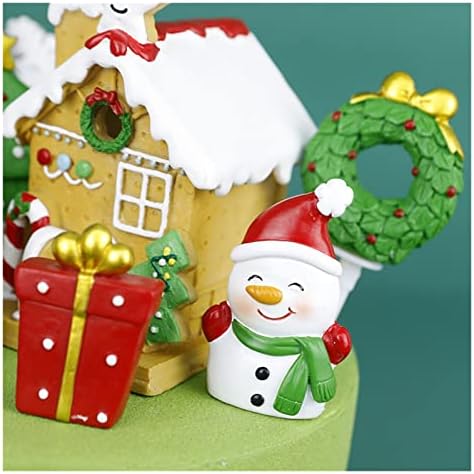 Коледна Украса PIFUDE, Украса, Дядо Коледа, Аксесоари за торта, Коледен Орнамент от Смола, Скъпа Къща, Снежен човек, Topper за