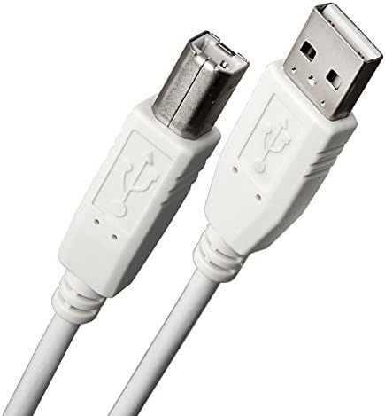 USB кабел EpicDealz за универсален принтер HP Deskjet 2542 (6 фута) - Бял/бежов