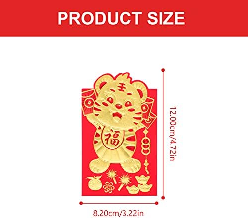 ABOOFAN Китайски Червени Пликове 2022 Година Тигър Щастлив Паричен Пакет Червен Нова Година Хонг Бао за 2022 Пролетния
