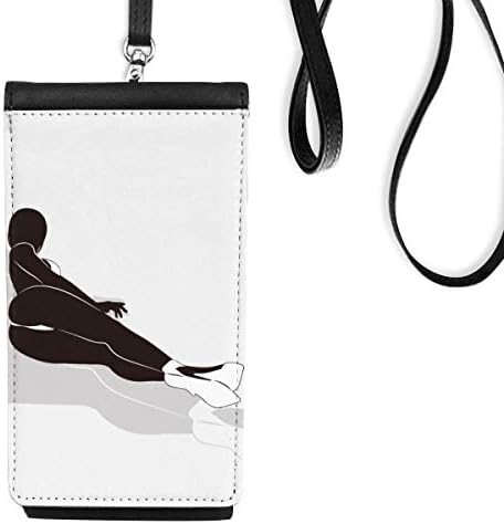 Горещи Жени Бикини Дълги Крака Телефон В Чантата Си Чантата Виси Мобилен Калъф Черен Джоба