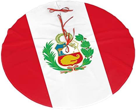 Пола за Коледната елха, 30-48-Инчов Знаме на Перу, Коледа Подложка за Коледна украса, Декорация за Празничната партита