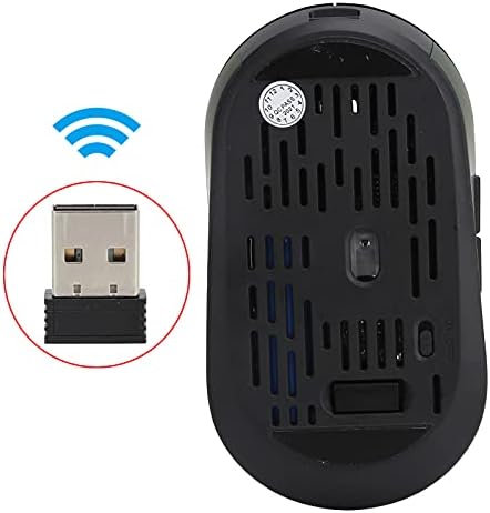 Безжична Детска мишката ASHATA, 2.4 Ghz мини-ресивером USB, 1600 точки на инч, Регулиране на 3 кутия, RGB Осветление,