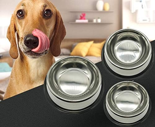 Тава за храна за кучета ZGSP от неръждаема стомана, сигурна стоманена плоча, Полезна, не падаща, подходящ за кучета