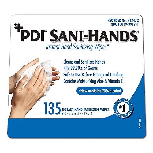 Кутия за Дезинфекция на ръце С етилов Спирт Sani-Hands 135 Кърпички