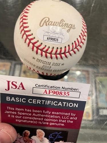 2009 Wbc Шейн victorino р Джими Ролинс Филис Подписа бейзболен договор с Jsa - Бейзболни топки с автографи