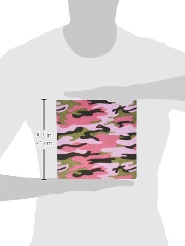 3D Подложка за мишка с размери 8 X 8 X 0,25 инча, розов и Зелен Камуфлаж за момичета (mp_60536_1)