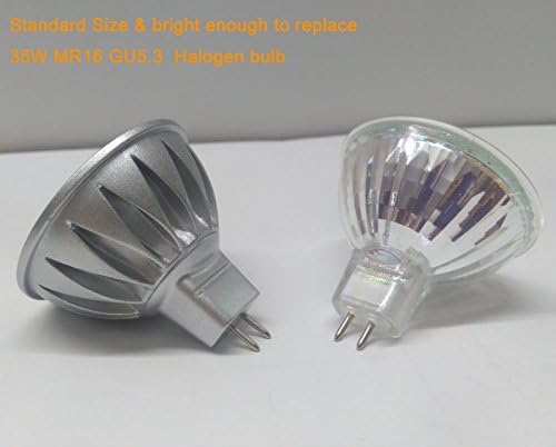 Led лампи ALIDE Short MR16 GU5.3 3 W (височина 1,9 инча), заместват халоген MR16 20 W 30 W, ниско Напрежение