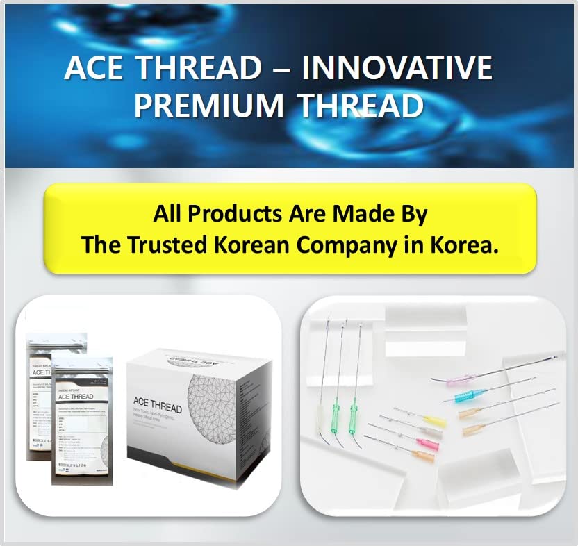Повдигане на конци ACE PCL, произведено в Корея / За лице и за цялото тяло - Двупосочни Нарези / W-Образна тъп (20pcs)