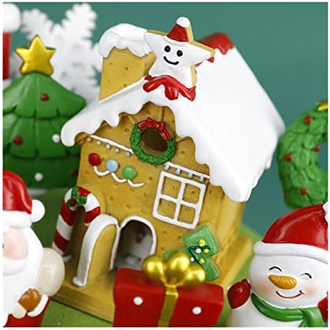 Коледна Украса PIFUDE, Украса, Дядо Коледа, Аксесоари за торта, Коледен Орнамент от Смола, Скъпа Къща, Снежен човек,