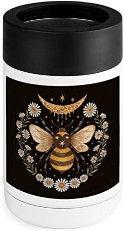 Honey Bee Moon Охладител Чаша От Неръждаема Стомана, Изолиран Банка Охладители Притежателя Чаша с Капак за Мъже Подаръци