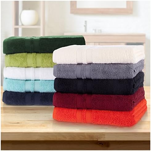 МОЛЯ, Ултра-Мек Комплект Памучни кърпи от 8 части, включва 2 Хавлиени кърпи за баня, 2 Кърпи за ръце и 4 Гъба,