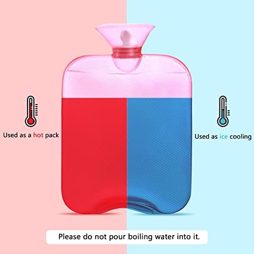 Набор от YOUEON от 2 бутилки с топла вода с мек капак, 2-литровия пакет за топла вода при болки в шията, раменете