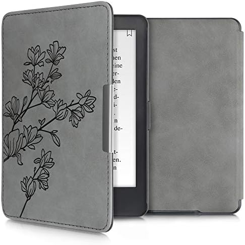 Калъф kwmobile е Съвместим с Kindle Paperwhite - Калъф за четец на електронни книги в джоба - Magnolias Grey