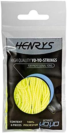 Неонови струни за йо-йо Henrys - Комплект от 6 полиэстеровых струни за йо-йо (жълти)