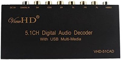 Преглед на цифрови аудио във формат HD Dolby Digital/DTS с 5,1 на канала до аналогови аудио RCA с 6 канали