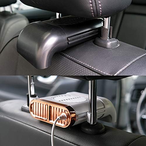 AUTEK Универсален Автомобилен Фен 5 USB, Вентилатор на облегалката на столчето за кола, 4-Стъпка Безшумен Вентилатор за Охлаждане,
