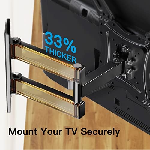 Монтиране на стена Pipishell Full Motion TV за 26-60-инчов плоски или изпъкнали телевизори с тегло до 77 килограма Max