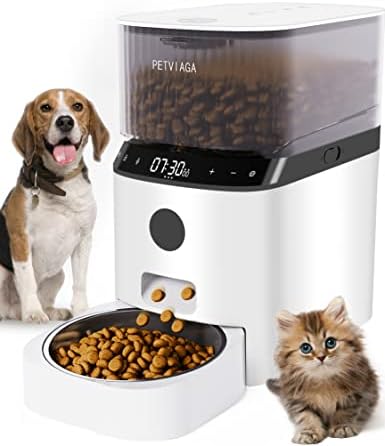 Автоматични Хранилки PETVIAGA за котки с Таймер, Захранващи храна за кучета с обем 5 литра с Осушителем и чаша от