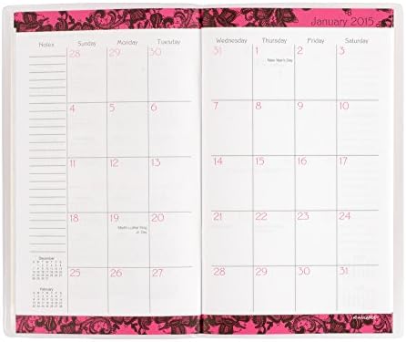 Кратък месечен джобен дневник на 2 години 2015-2017, Дантела Мадона, в проволочном корици, размер на страницата