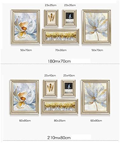 ASDFIGHT Стенно изкуство за Хола Голям размер, 5 Модерни картини с маслени бои с флорална комбинация, на Фона на дивана