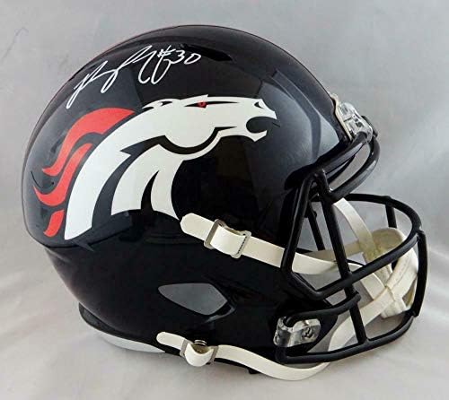 Способи за каска Denver Broncos F/S с автограф на Филип Линдсея - JSA Auth W * Бели каски NFL с автограф