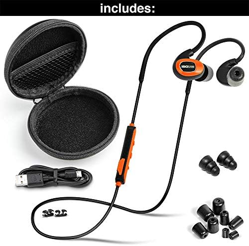 Ушите ISOtunes PRO Bluetooth, ниво на намаляване на шума, 27 db, 10-часова батерия, микрофон с функция за шумопотискане,
