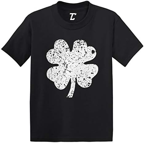 Изтъркан Четырехлистный Детелина - Ирландската Тениска Късмет за Бебета / Деца от Futon Джърси
