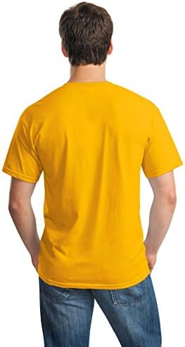Мъжка тениска от плътен памук, Gildan, Черна, Малка. (Опаковка от 6 броя)