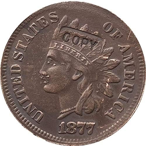 Challenge Coin 1867 Индийски Главата Центове Монета Копие Копирни колекция Подаръци Колекция от Монети