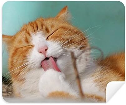 Жълти Ивици Котка за Домашен Любимец Оближе Плат За Почистване на Екрана за Пречистване на 2 елемента Замшевой Тъкан