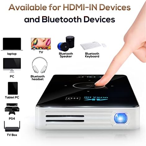 Гривна с цветя модел за момичета UHD Mini Поддръжка на Smart 1080P за Домашно TF 4K Преносима USB карта HDMI Проектор е Проектор