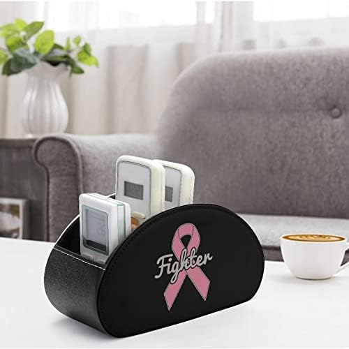 Рак на гърдата Розовата Лента Боец Кожен Държач на Дистанционното Управление Забавен Кутия За Съхранение на Caddy