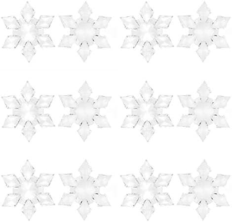 Скоби за Коледното Гирлянди Снежинка Занаят Коледно Дърво от Кристал Прозрачен Коледен Crystal за Декоративни Висулки