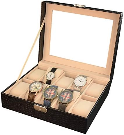 2019 Нова Кутия за Часовници, Ръчно изработени с 10 Мрежи Caja Reloj Кутия За Часовници Time Box Калъф За Часовник