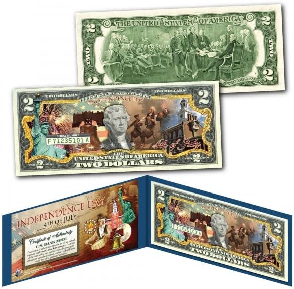 На 4 юли 1976 Двухсотлетние изображения, пусната в обръщение двухдолларовая банкноти, специален брой, коллекционный