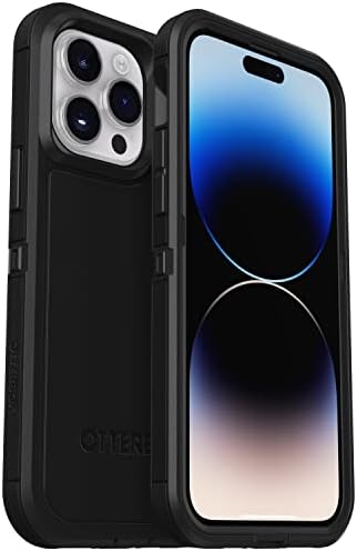 Комплект OtterBox за iPhone 14 Pro (Само): калъф Defender серия XT (черно) и безжичен захранване 2.0 за MagSafe