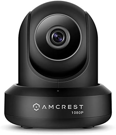 Безжична IP камера за сигурност Amcrest ProHD 1080P WiFi 2MP (1920TVL) за завъртане/наклон в помещението IP2M-841B (черен)