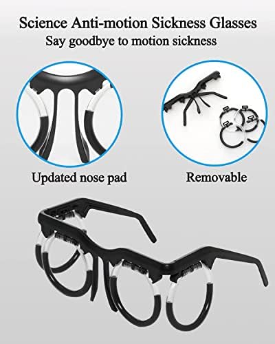 Точки от морска болест LSYEE - Модерни Очила от морска болест с 10 бр пластырями от морска болест и 2 бр повязками от морска