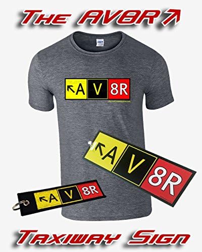 Мъжка тениска със знака на рулежной пътеки Pilot Expressions AV8R