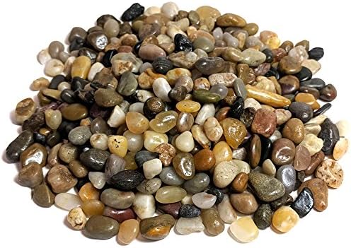 Натурална декоративна полирани камъчета с размер 3/8 инча (чанта с тегло 2 кг)