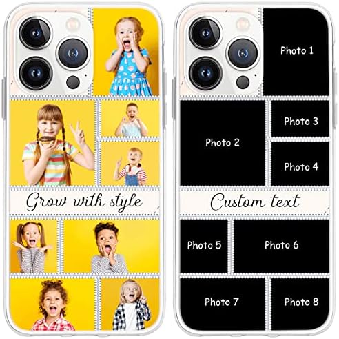 CUBICER Персонализирани Калъфи за телефони Детски Снимки Потребителско Текстово име Прозрачен устойчив на удари Калъф Подаръци