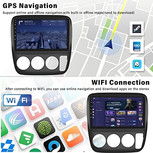 SIXWIN Автомобилна стерео система за Honda CRV 1997 1998 1999 2000 2001 Android 11,0 9 Инча Сензорен екран Автомобилното Радио CarPlay Android Авто Кола Bluetooth GPS приемник за Навигация, WiFi Hi Fi FM SWC Ре