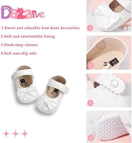Dazarve/ Модел обувки за малки момичета; Сватбени обувки на Принцесата с лък За новороденото; Обувки Mary Jane, На Равна