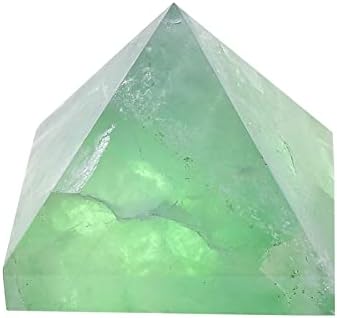 LAAALID XN216 1 бр. Натурален Зелен Флуорит Пирамида, Лечебен Енергиен Камък Рейки Украшения във формата на Кристален