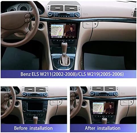 Автомагнитола YUNTX Android 10 2 Дин за Mercedes Benz E-Class W211 CLS W219-2G + 32G-9 Навигация мултимедиен плейър с докосване