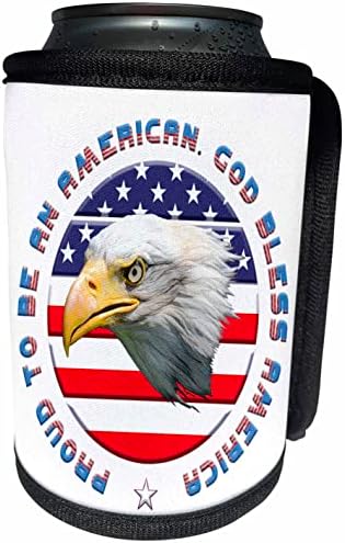 3росите американски флаг, белоголового орлана. Прекрасен патриотичен подарък. - Опаковки за бутилки-охладители (cc-362808-1)